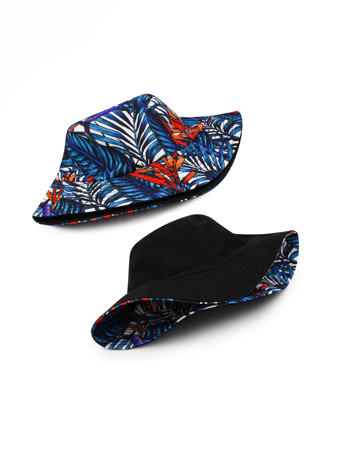 

JENNA Printed Reversible Bucket Hat, Blue
