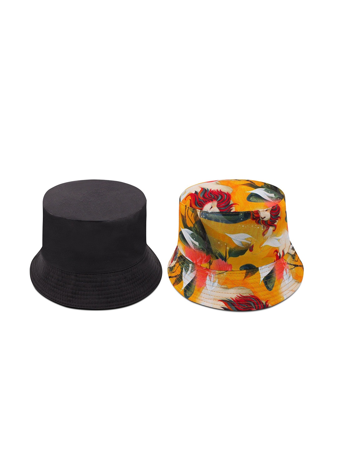 

JENNA Printed Bucket Hat, Yellow