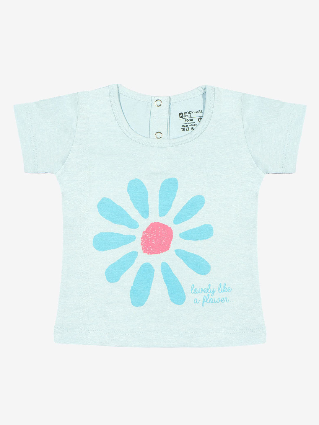 

Bodycare Girls Graphic Printed Round Neck T-shirt, Blue