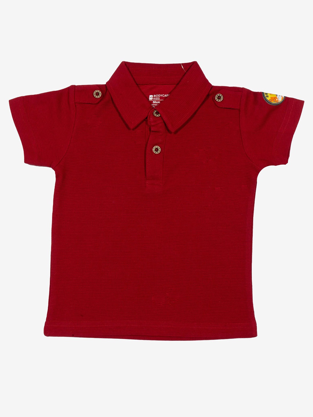 

Bodycare Boys Polo Collar Applique Solid T-shirt, Maroon