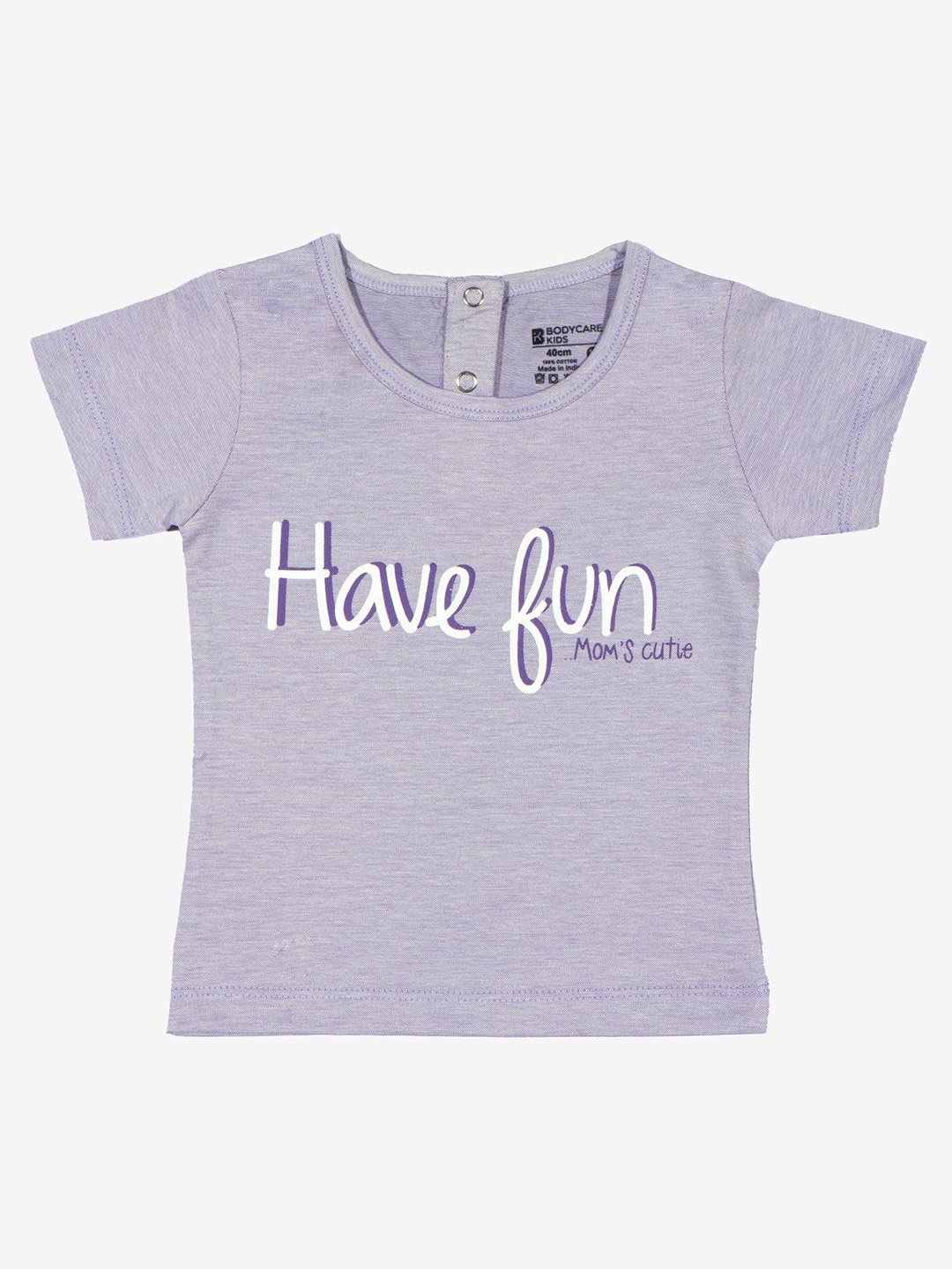 

Bodycare Girls Typography Printed Round Neck Cotton T-shirt, Purple