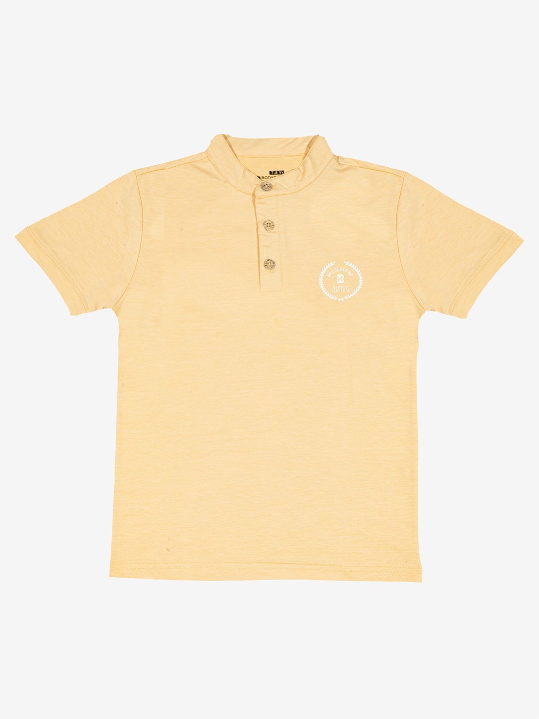 

Bodycare Boys Mandarin Collar Typography Printed T-shirt, Beige