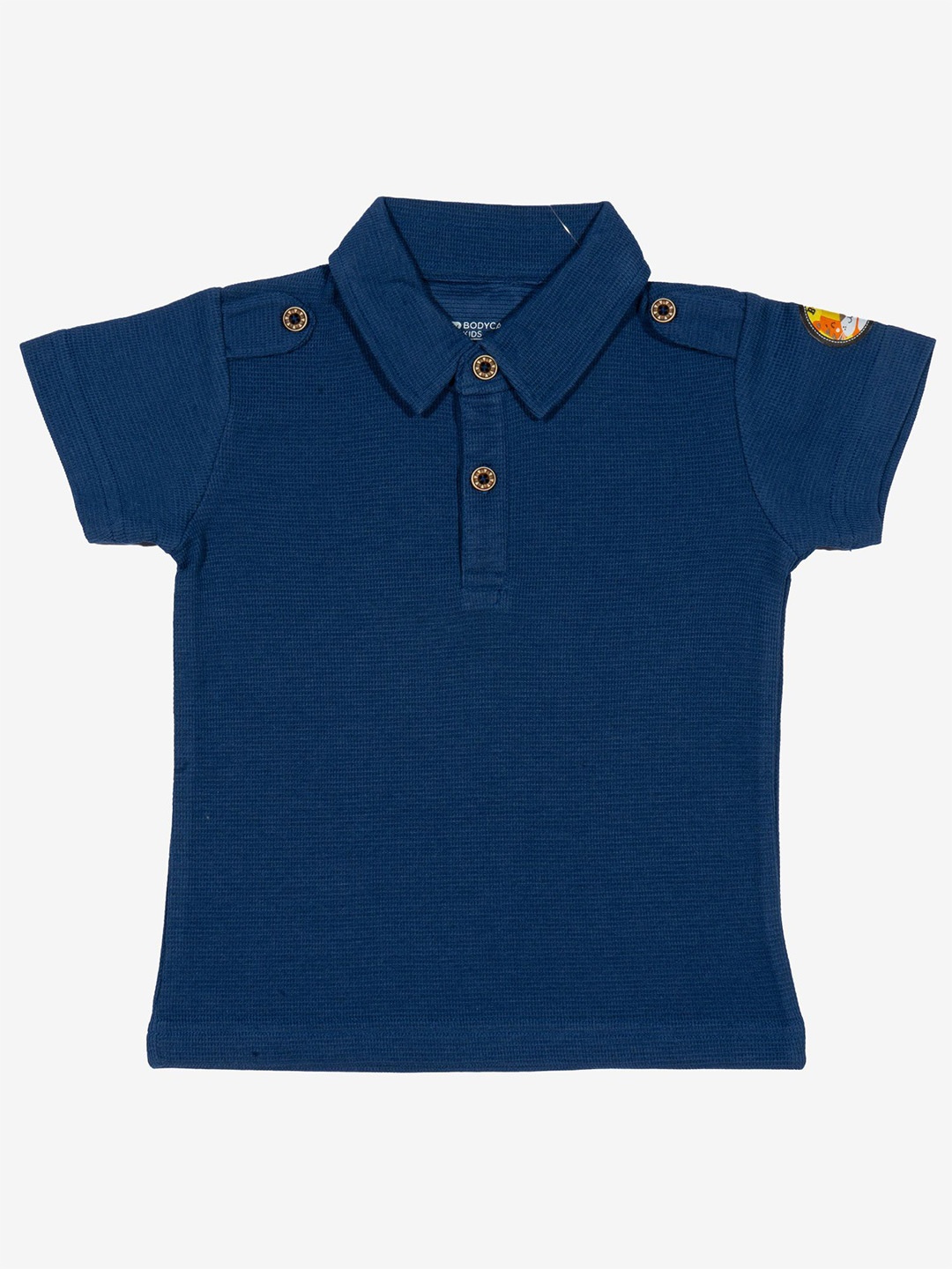 

Bodycare Boys Polo Collar Applique Solid T-shirt, Navy blue