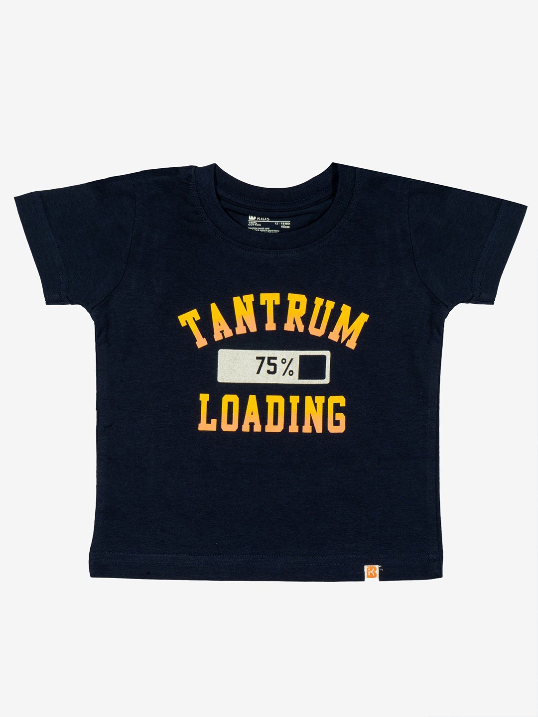 

Bodycare Boys Typography Printed Round Neck T-shirt, Navy blue