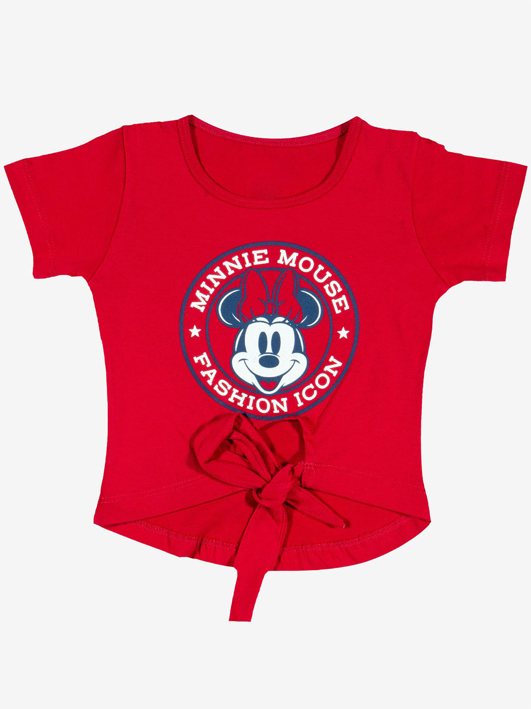 

Bodycare Girls Graphic Minnie Mouse Printed Cotton T-shirt, Maroon