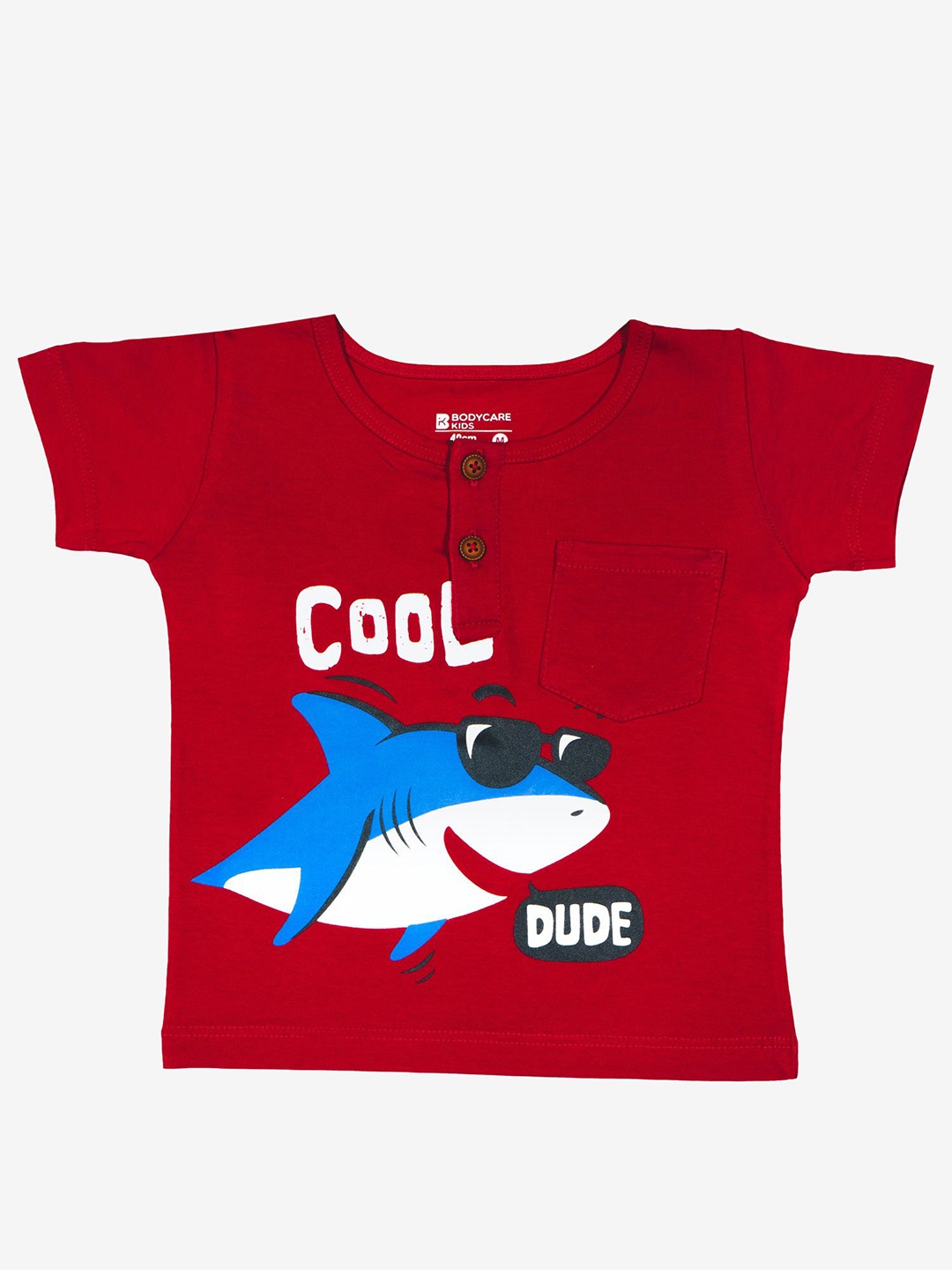 

Bodycare Boys Graphic Printed Pockets T-shirt, Maroon
