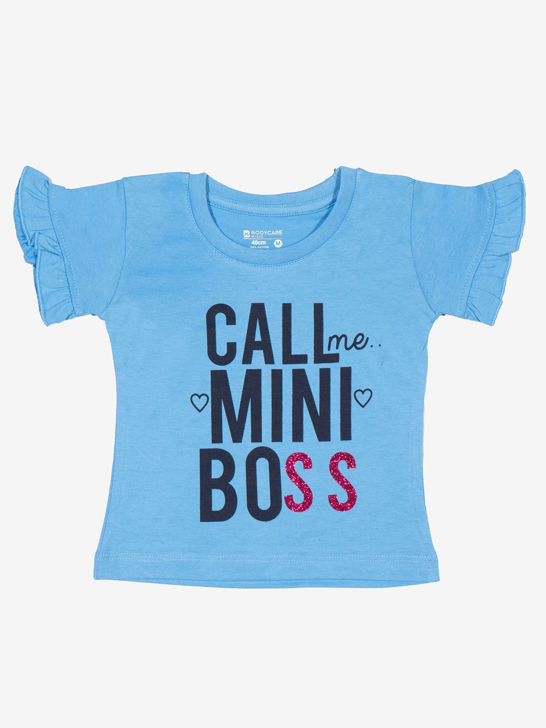 

Bodycare Girls Typography Printed Round Neck T-shirt, Blue