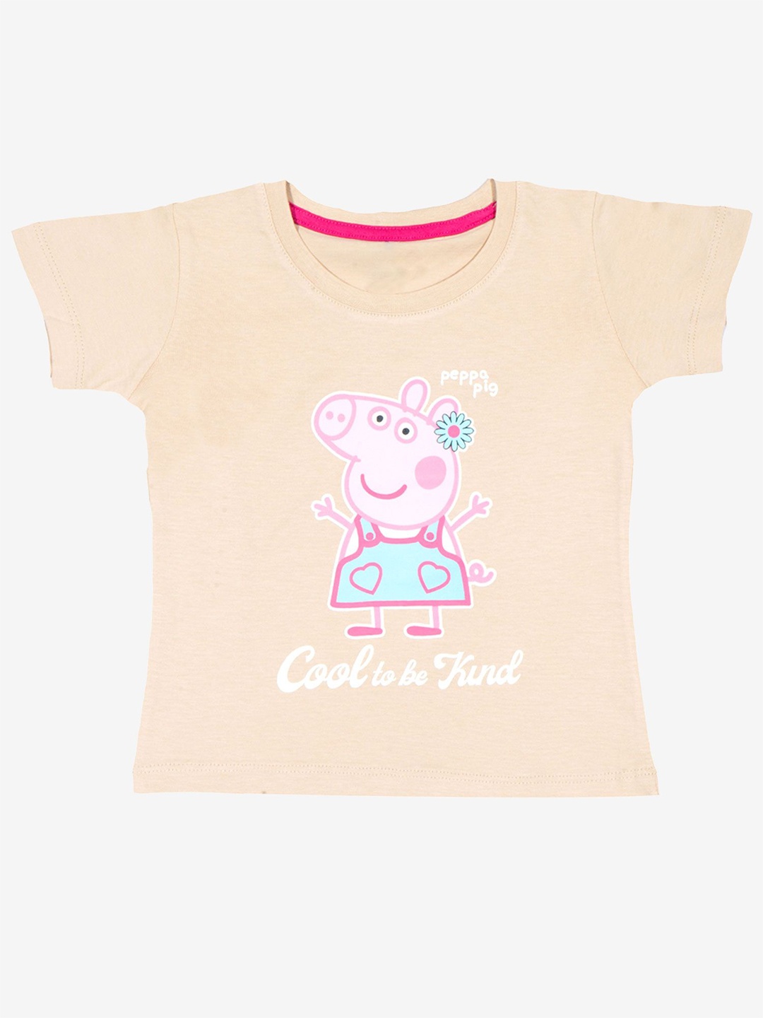 

Bodycare Girls Peppa Pig Graphic Printed Round Neck T-shirt, Pink