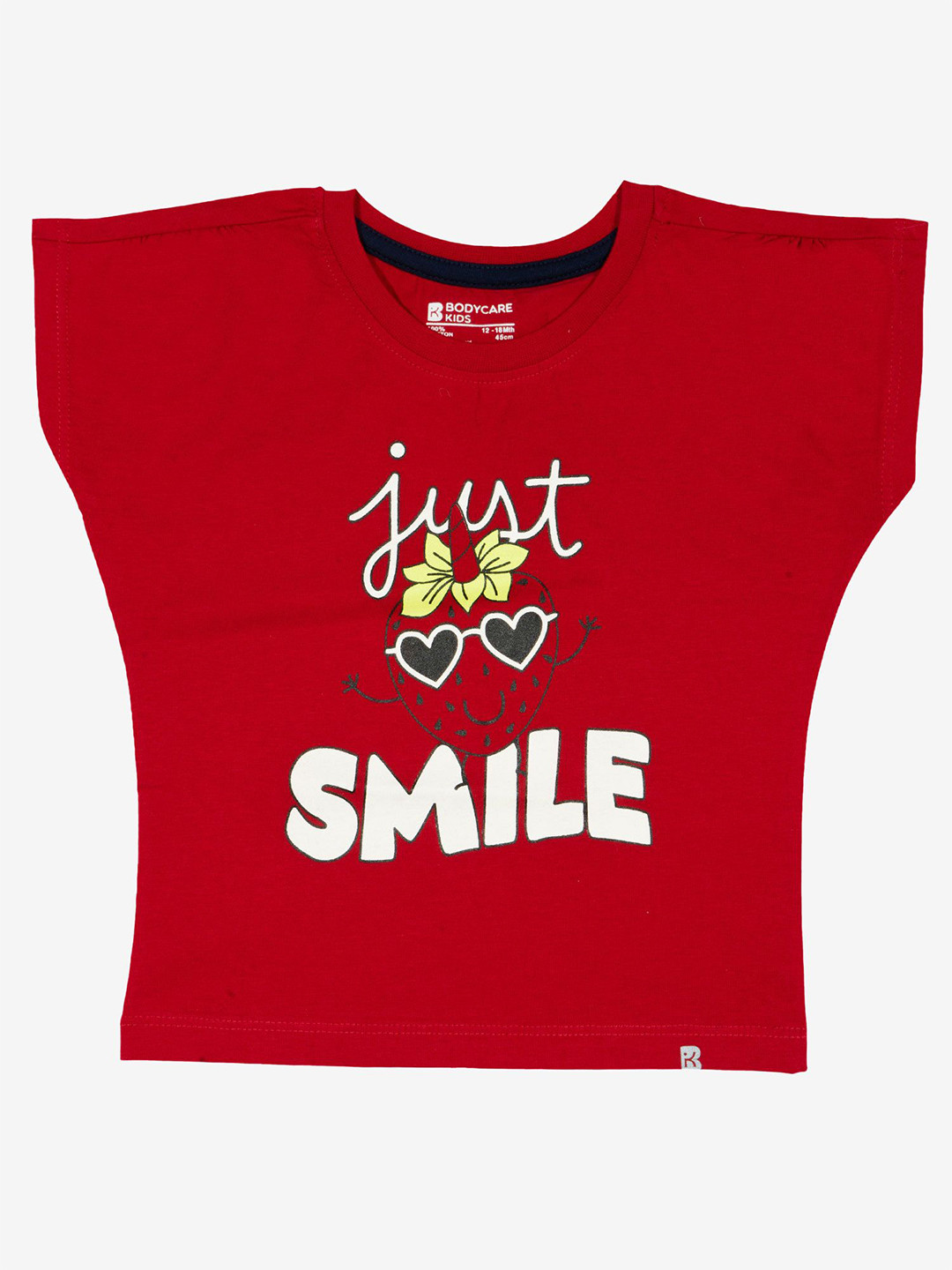 

Bodycare Girls Typography Printed Round Neck T-shirt, Red