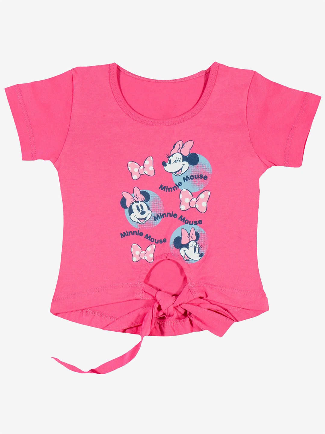 

Bodycare Girls Minnie Mouse Printed Round Neck T-shirt, Pink