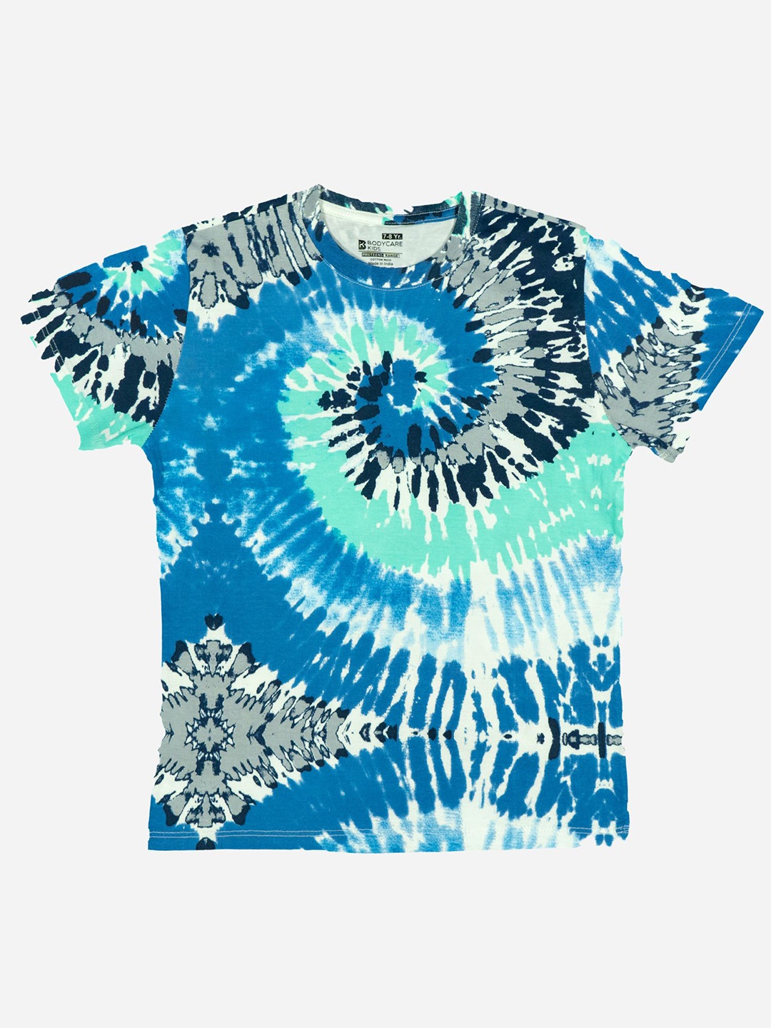 

Bodycare Boys Tie and Dyed Printed Round Neck T-shirt, Blue