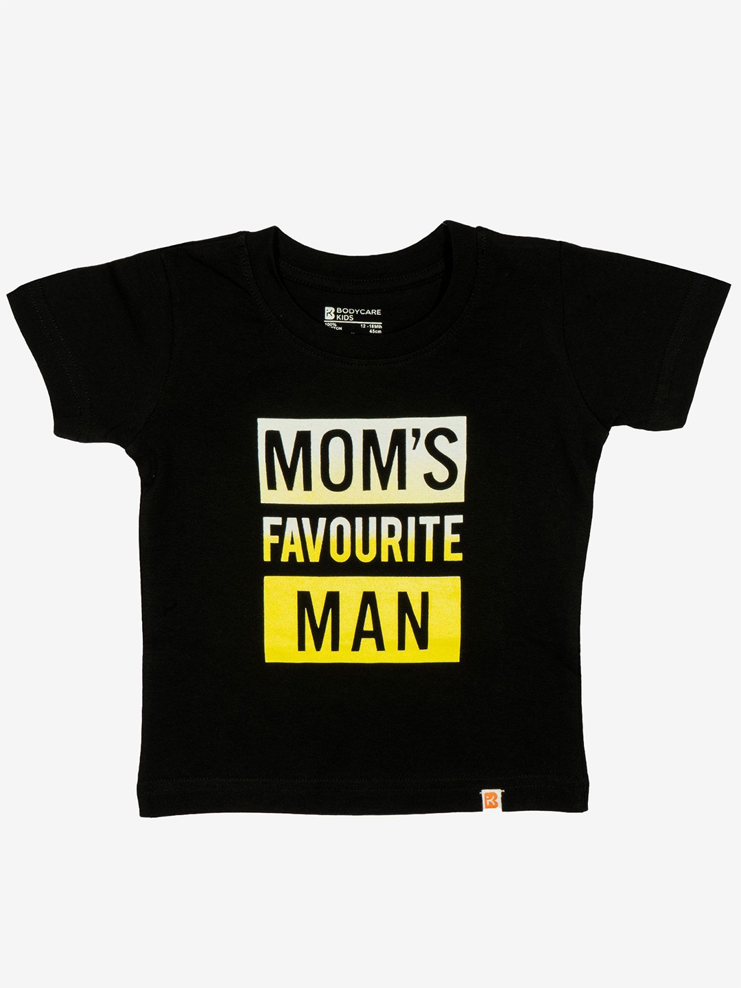 Bodycare Boys Typography Printed Round Neck T-shirt, Black