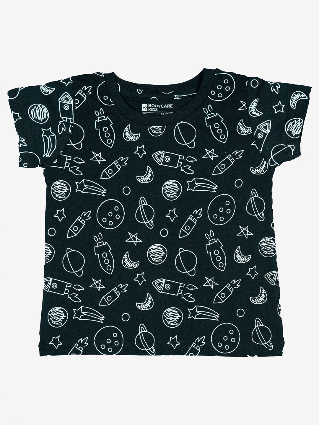 

Bodycare Boys Conversational Printed Round Neck T-shirt, Black