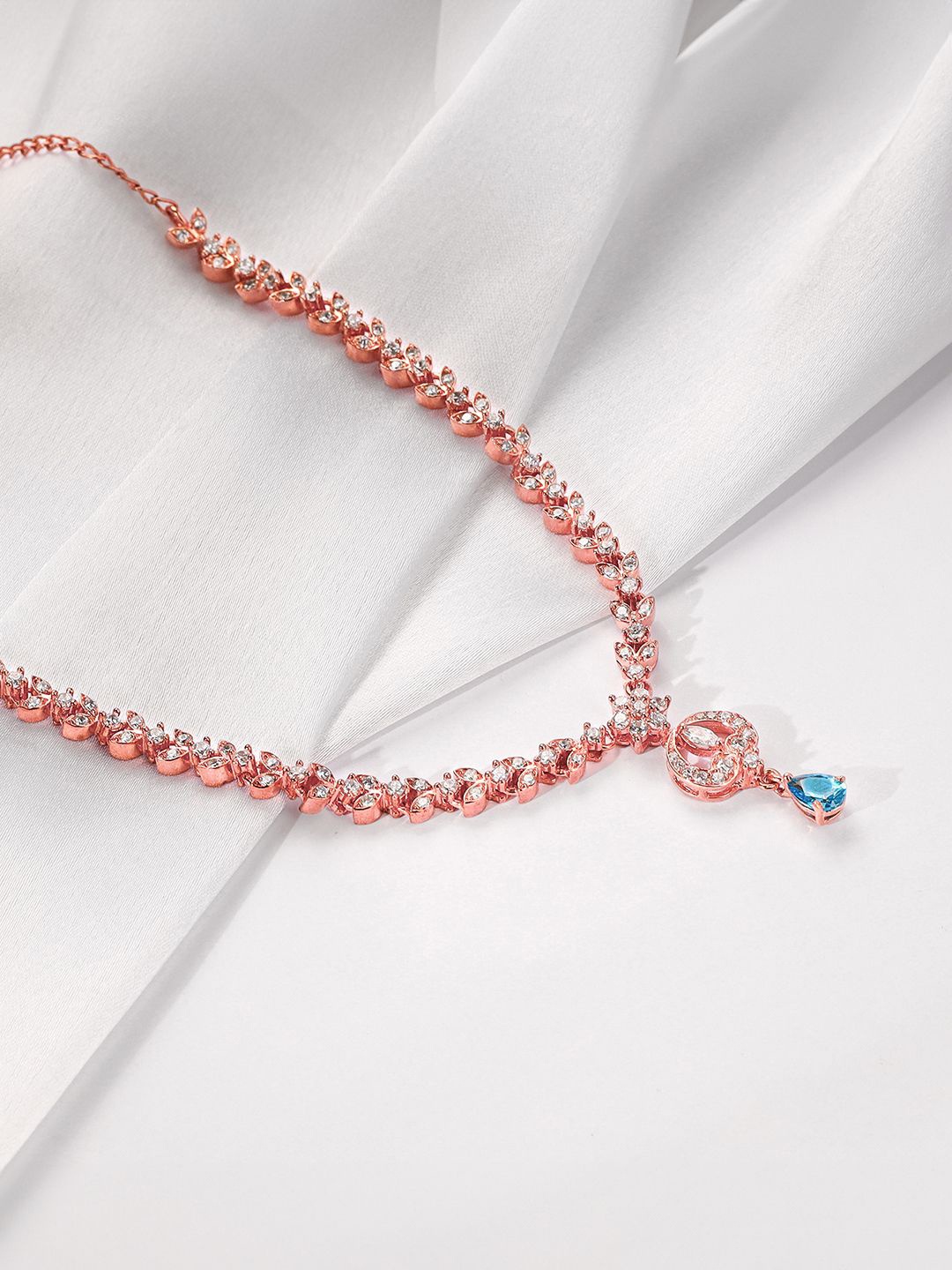 

GIVA Women Sterling Silver Rose Gold-Plated Necklace
