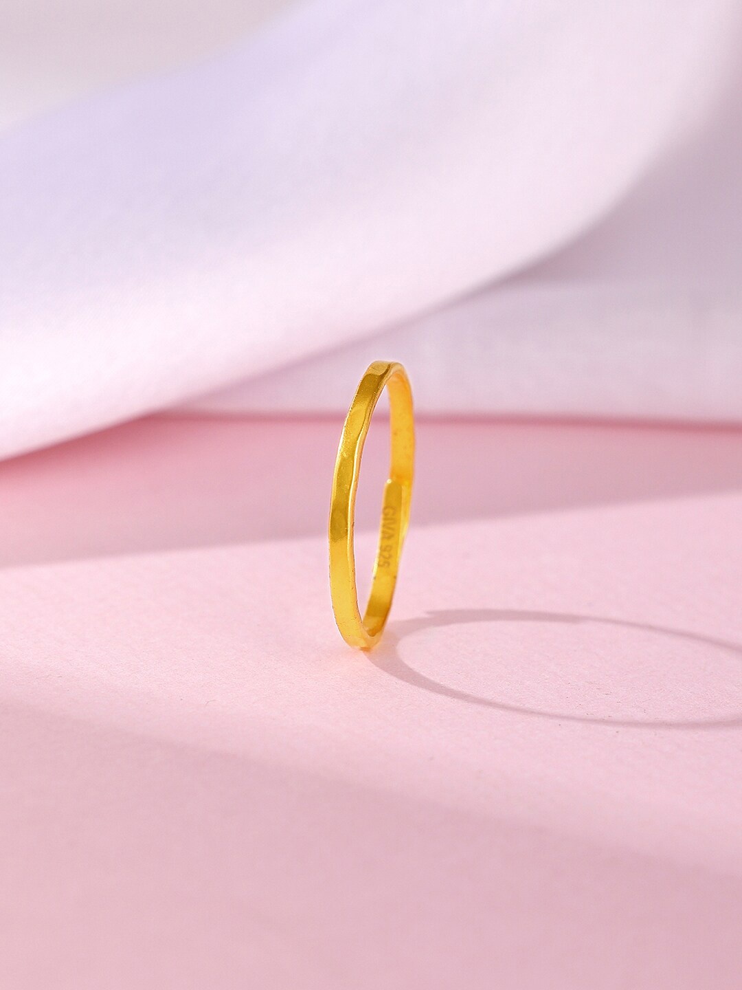 

GIVA 925 Pure Sterling Silver Gold-Plated Finger Ring