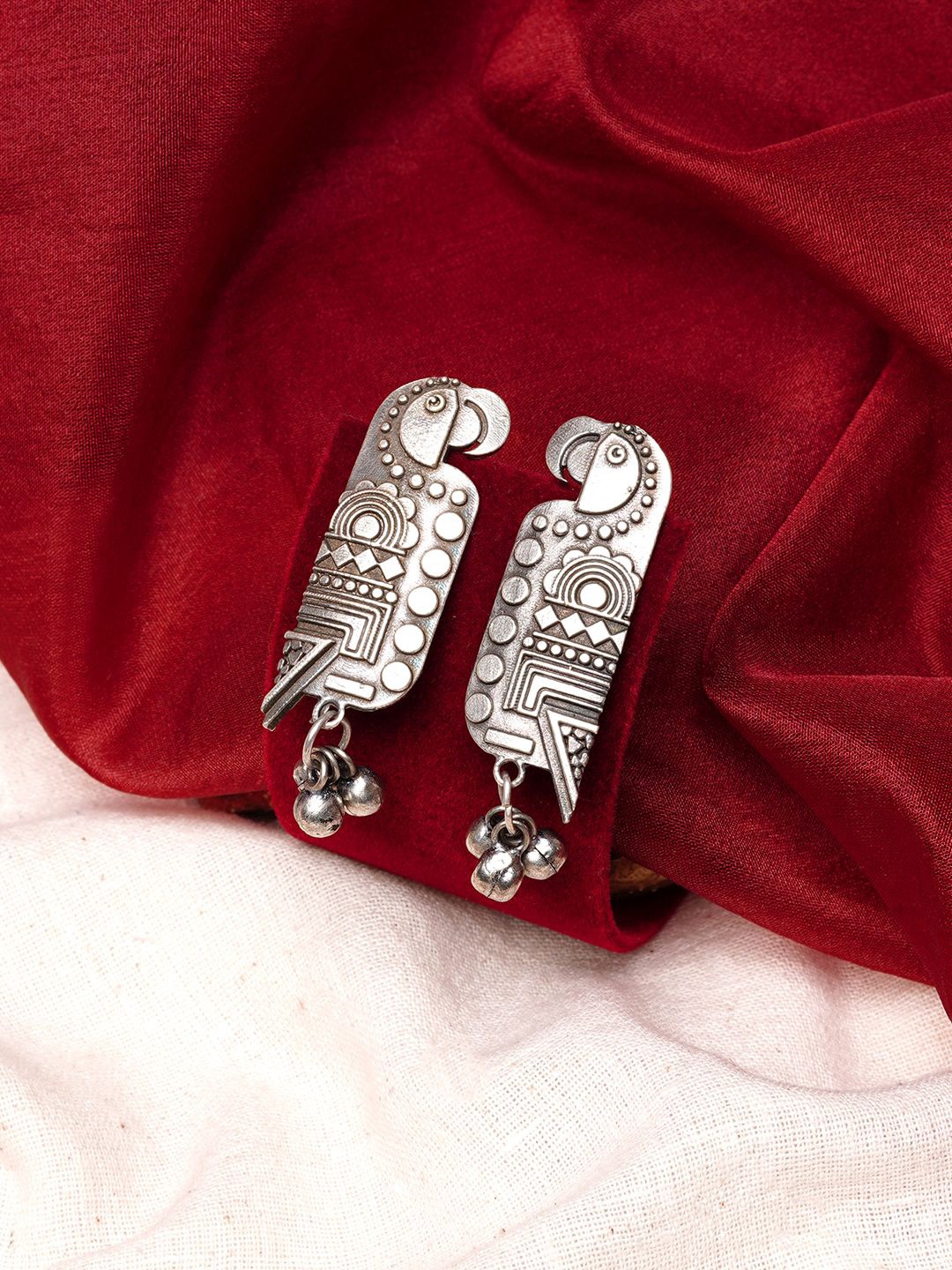 

TEEJH Women Animal Shaped Drop Earrings, Silver