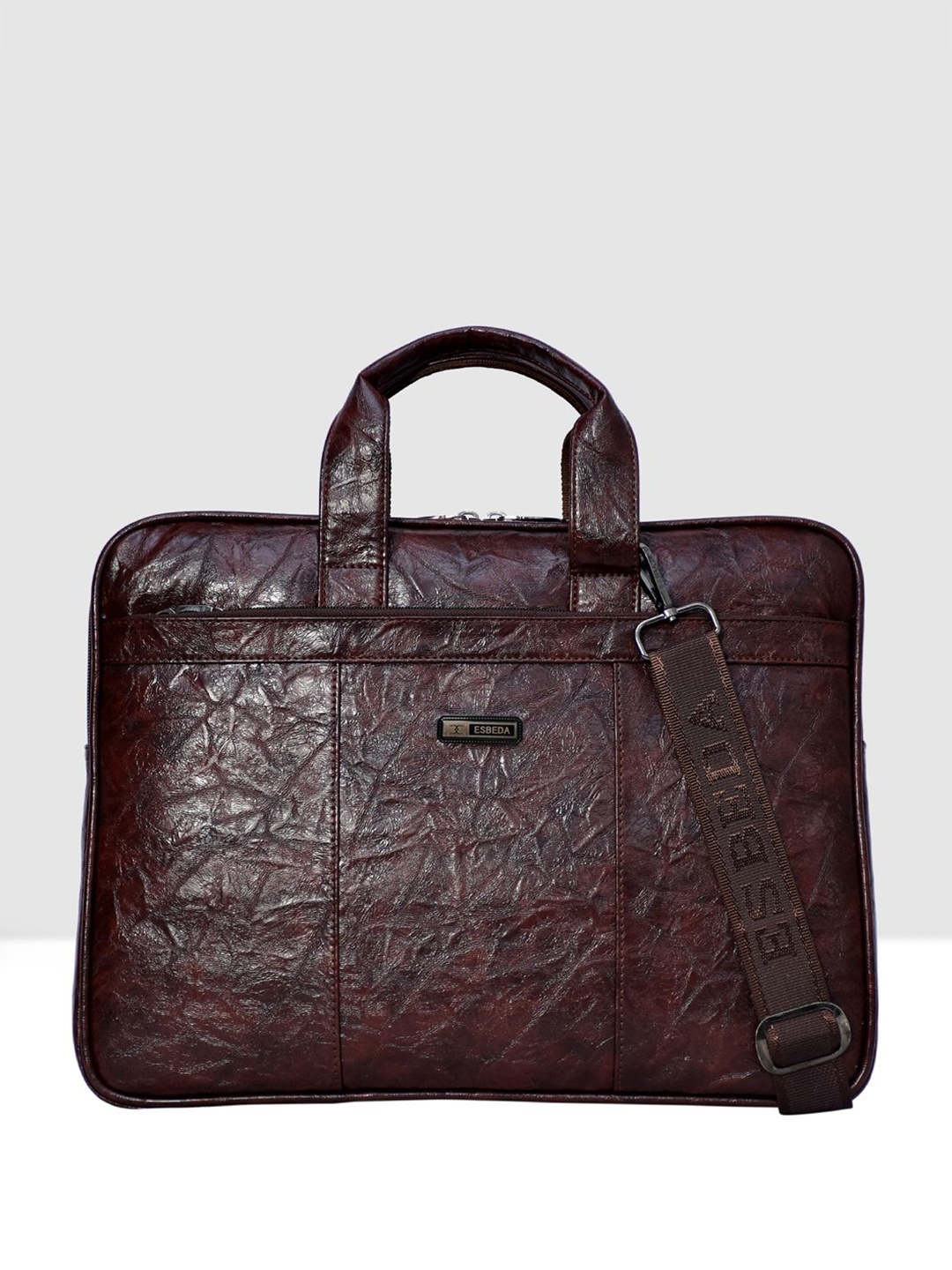 

ESBEDA Unisex 16 Inch Laptop Bag With Detachable Sling Strap, Brown