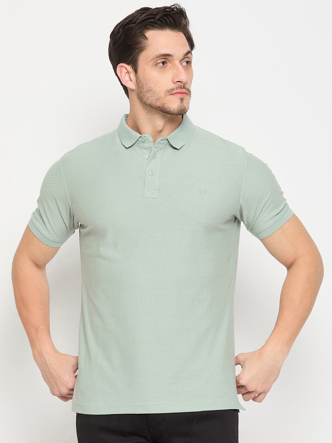 

Duke Men Polo Collar Slim Fit T-shirt, Green