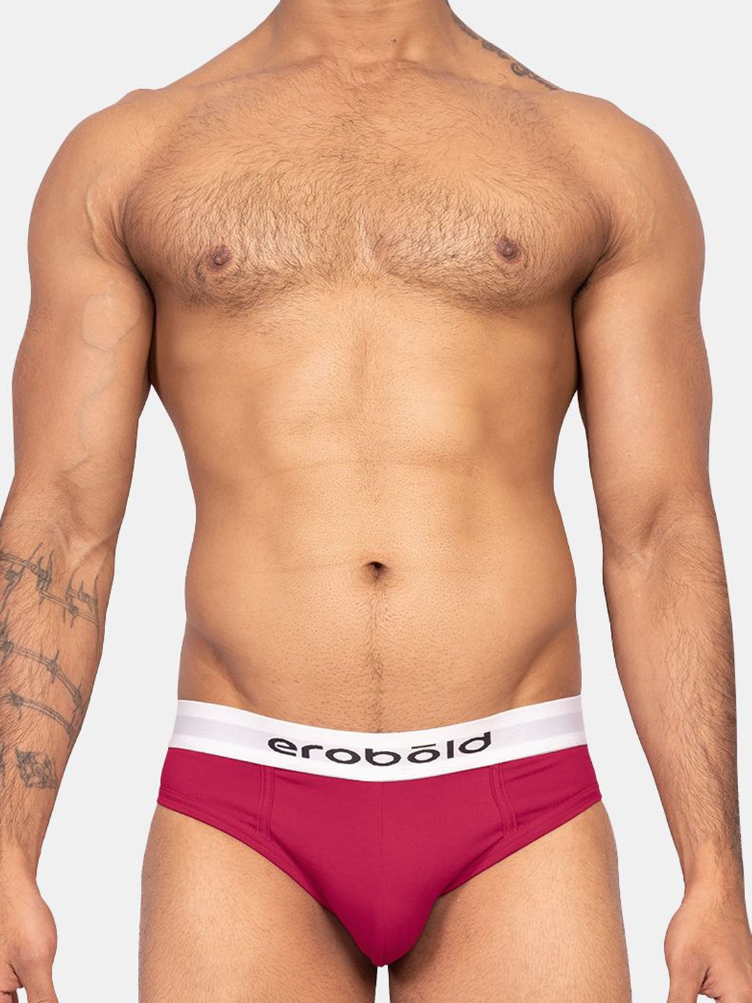 

EROBOLD Men Pure Cotton Mid-Rise Basic Brief MBR-BR17MG1CS00, Magenta