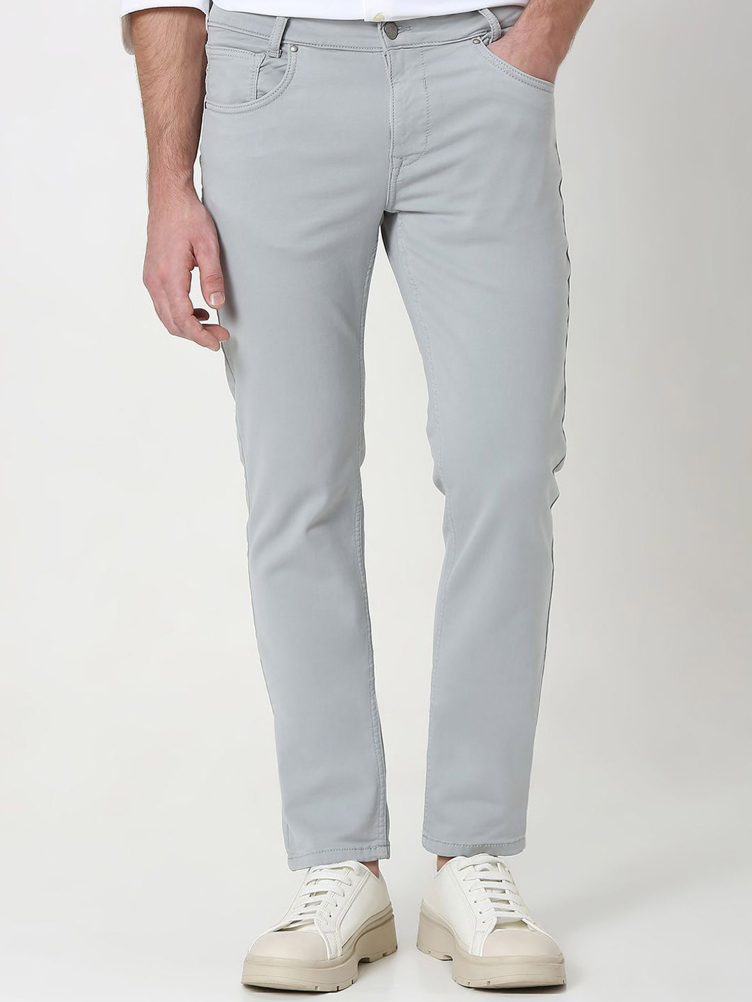 

Mufti Men Skinny Fit Stretchable Jeans, Grey