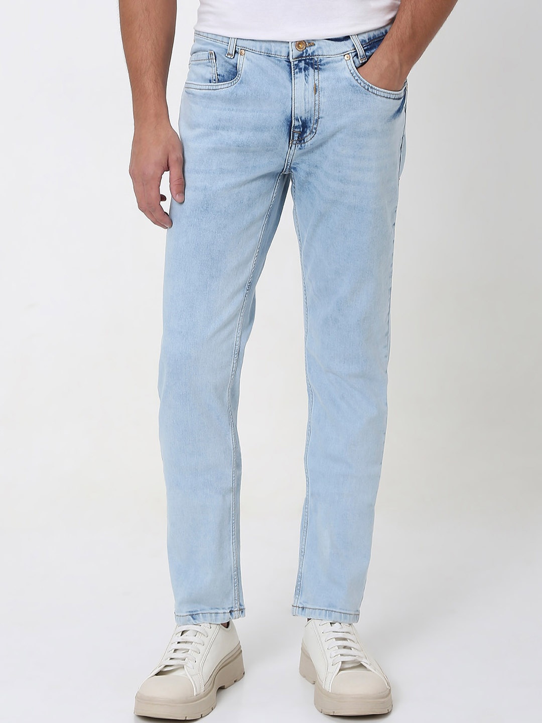 

Mufti Men Slim Fit Heavy Fade Stretchable Jeans, Blue