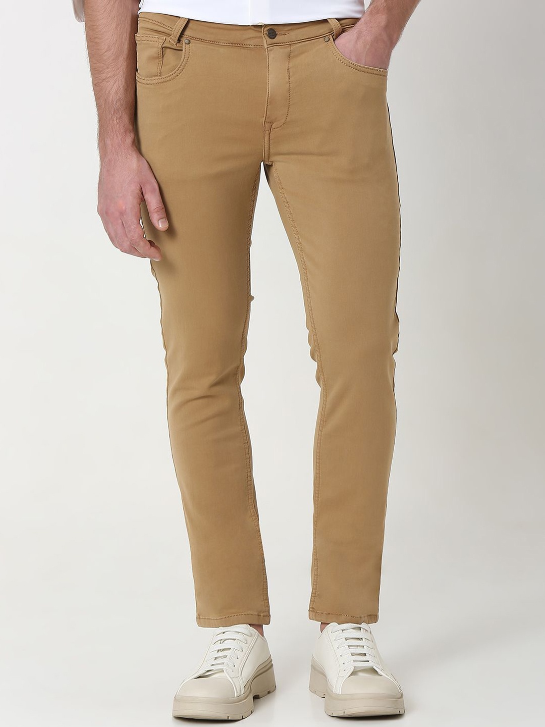 

Mufti Men Skinny Fit Stretchable Jeans, Khaki