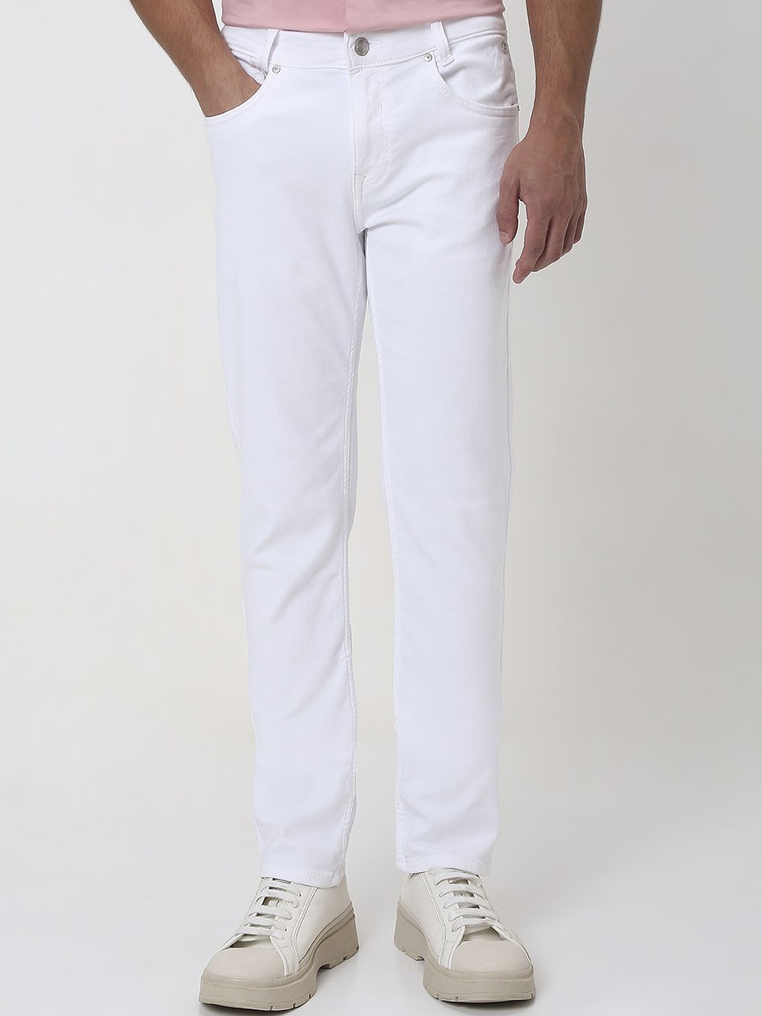 

Mufti Men Slim Fit Stretchable Jeans, White