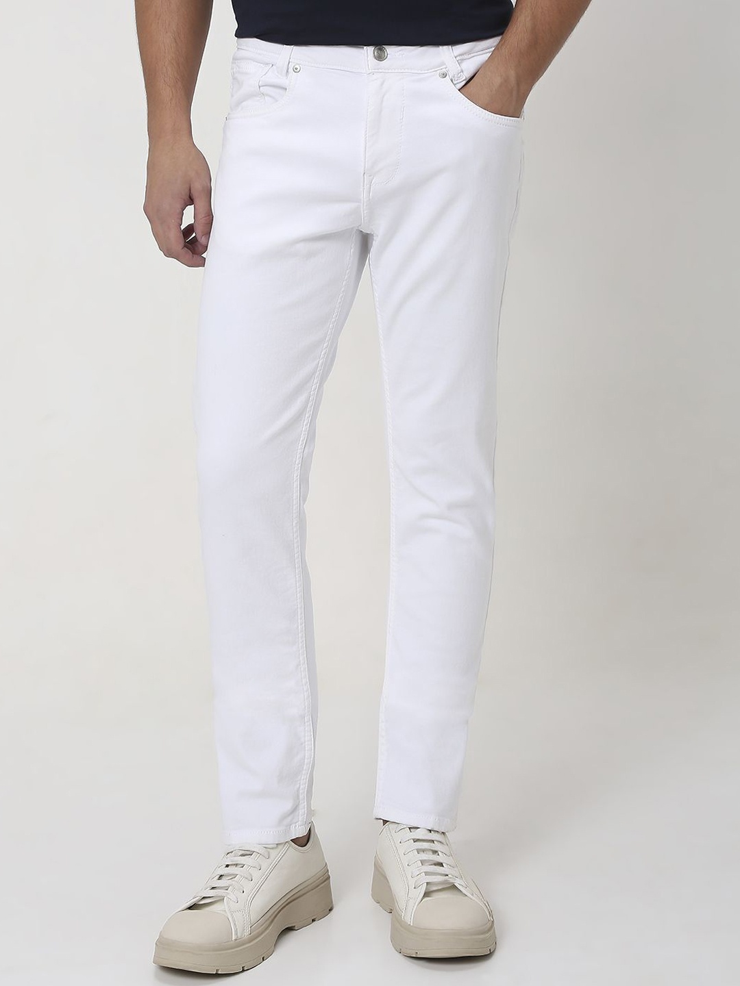 

Mufti Men Skinny Fit Stretchable Jeans, White