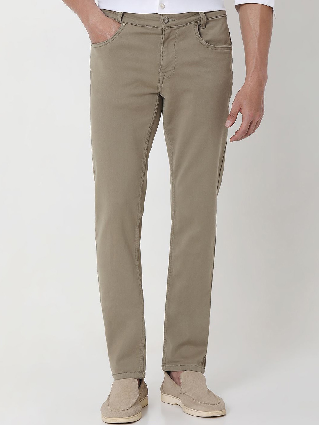 

Mufti Men Skinny Fit Stretchable Jeans, Olive