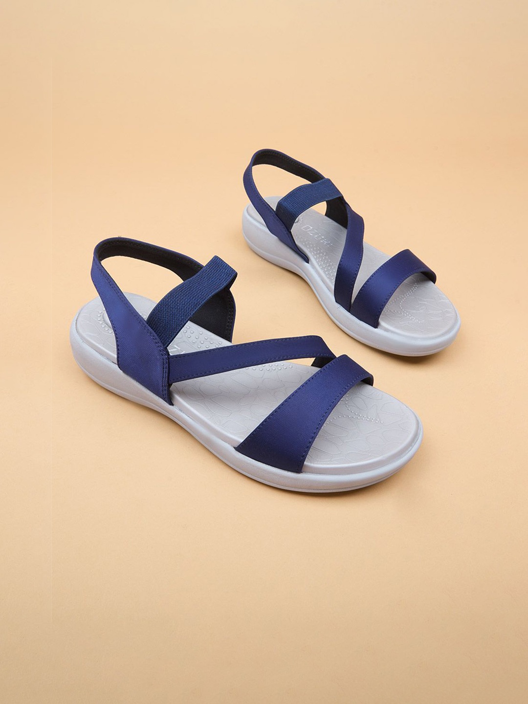 

Ozuri Open Toe Suede Comfort Heel Sandals, Navy blue
