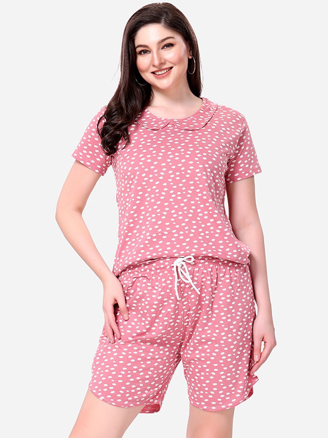 

Lenissa Women Printed Night suit LS-112, Pink