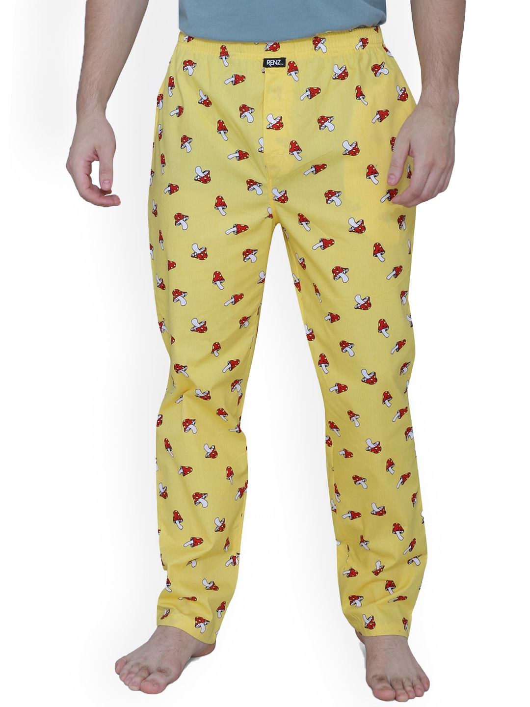 

RENZ Printed Relaxed-Fit Lounge Pants, Yellow