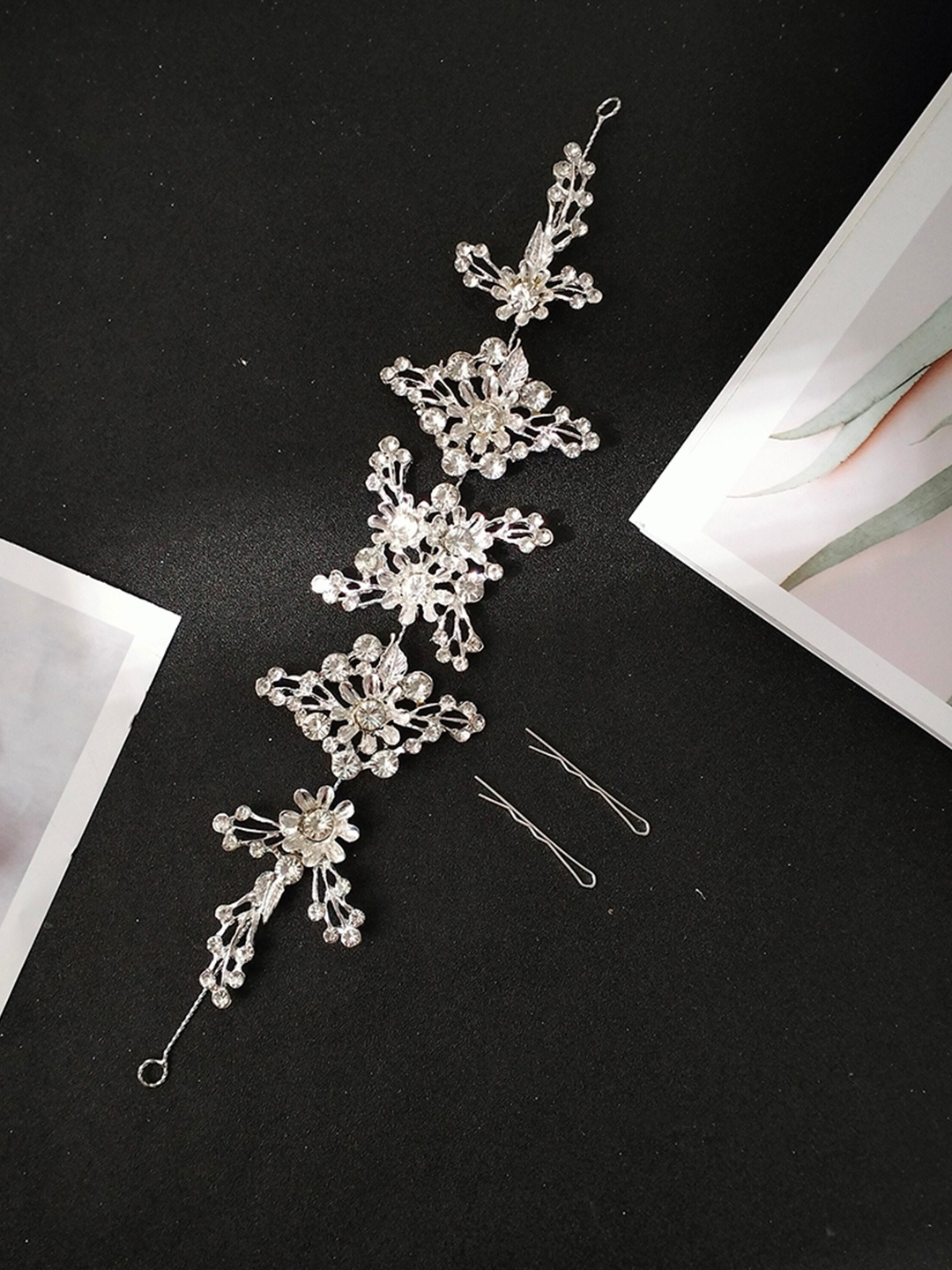 

BAESD Women Embellished Tiara, Silver
