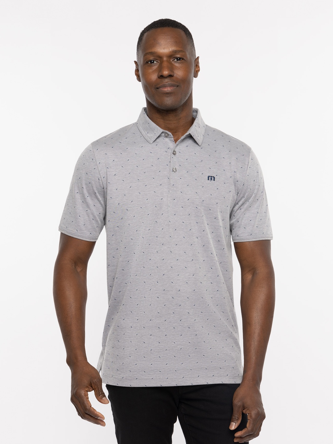 

TRAVIS MATHEW Men Polo Collar T-Shirt, Grey