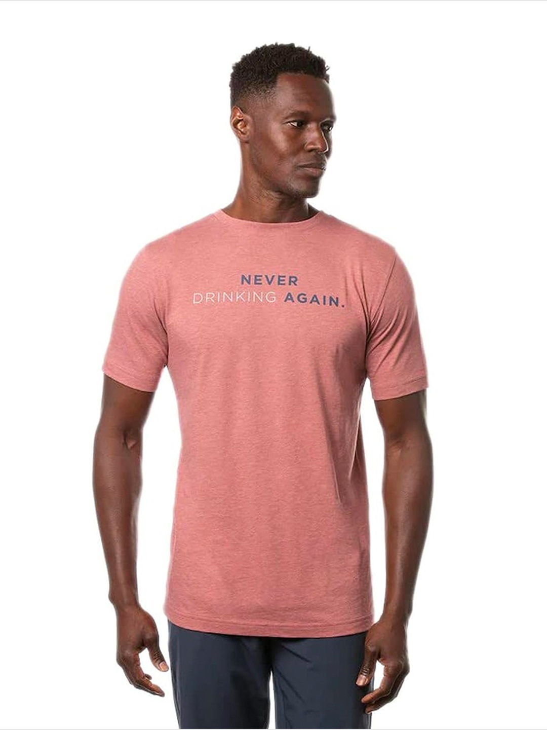 TRAVIS MATHEW Men Typography T-shirt, Rose