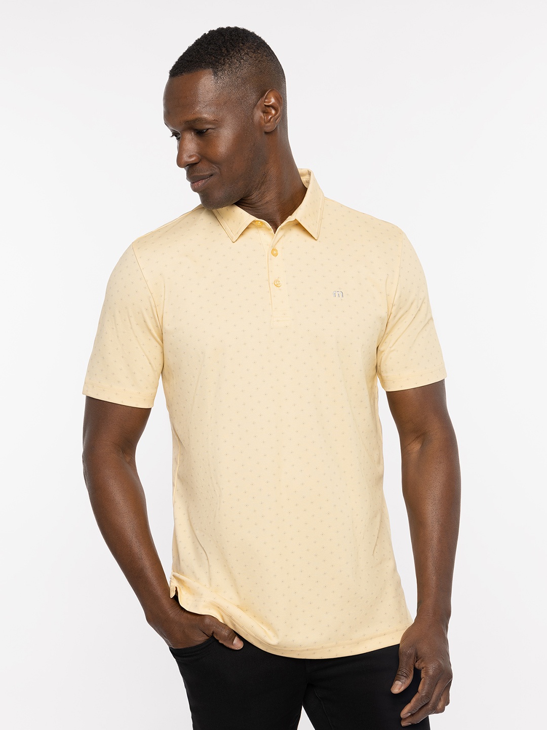 

TRAVIS MATHEW Men Polo Collar T-shirt, Yellow