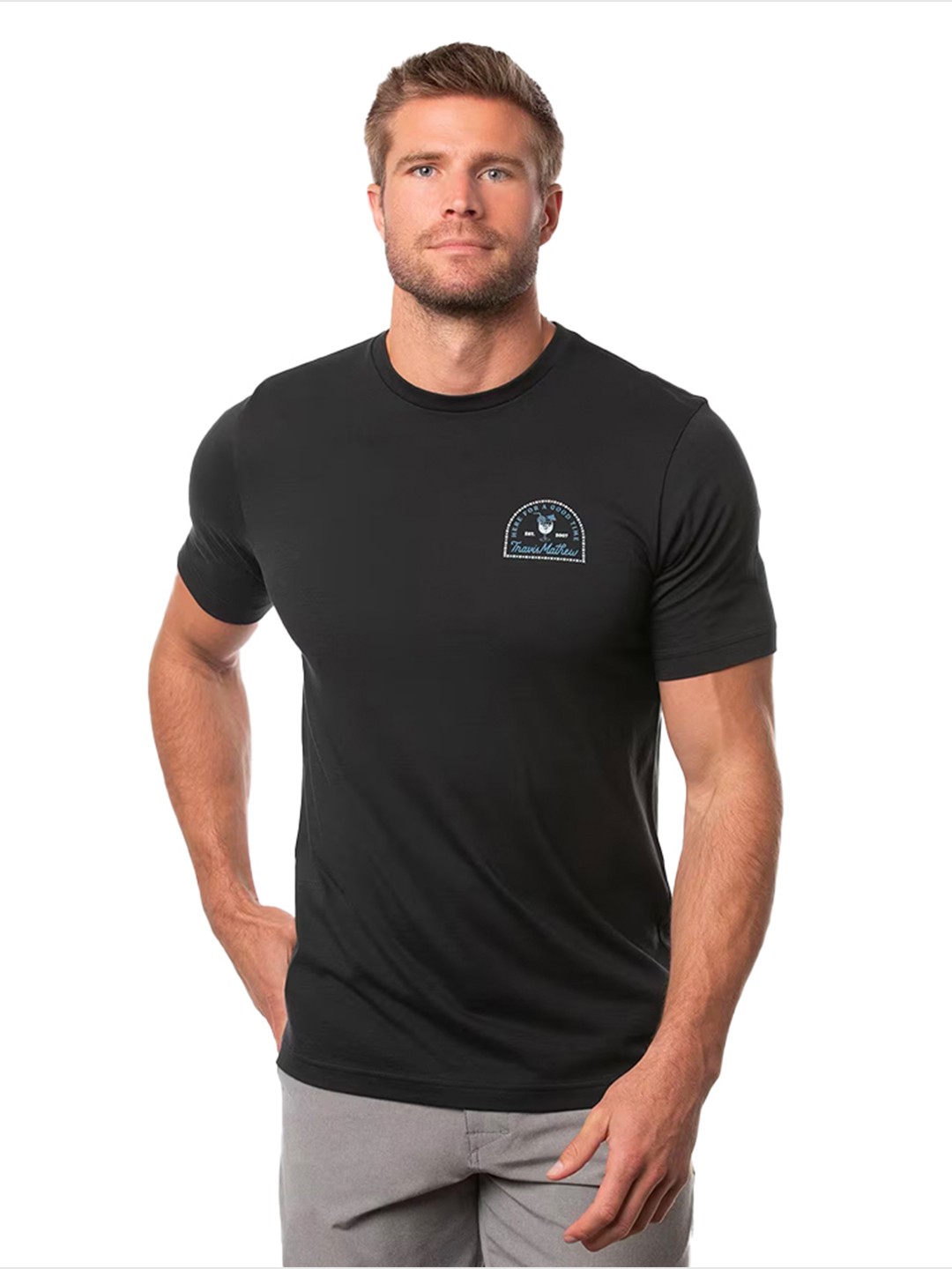 

TRAVIS MATHEW Men Pockets T-shirt, Black