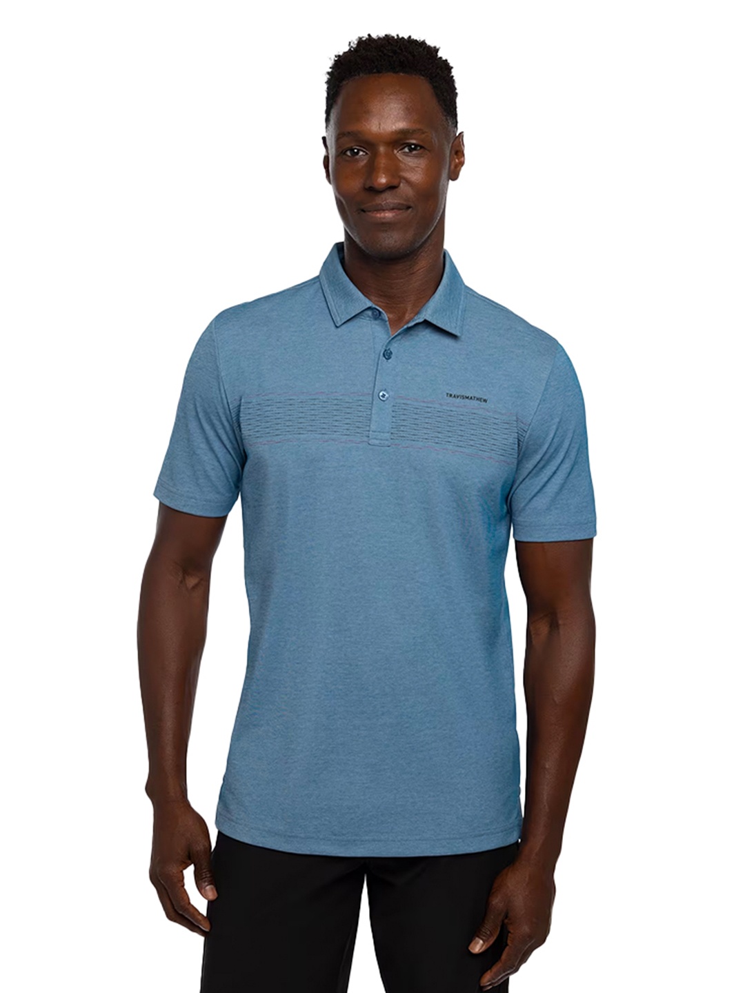 

TRAVIS MATHEW Men Polo Collar T-shirt, Blue