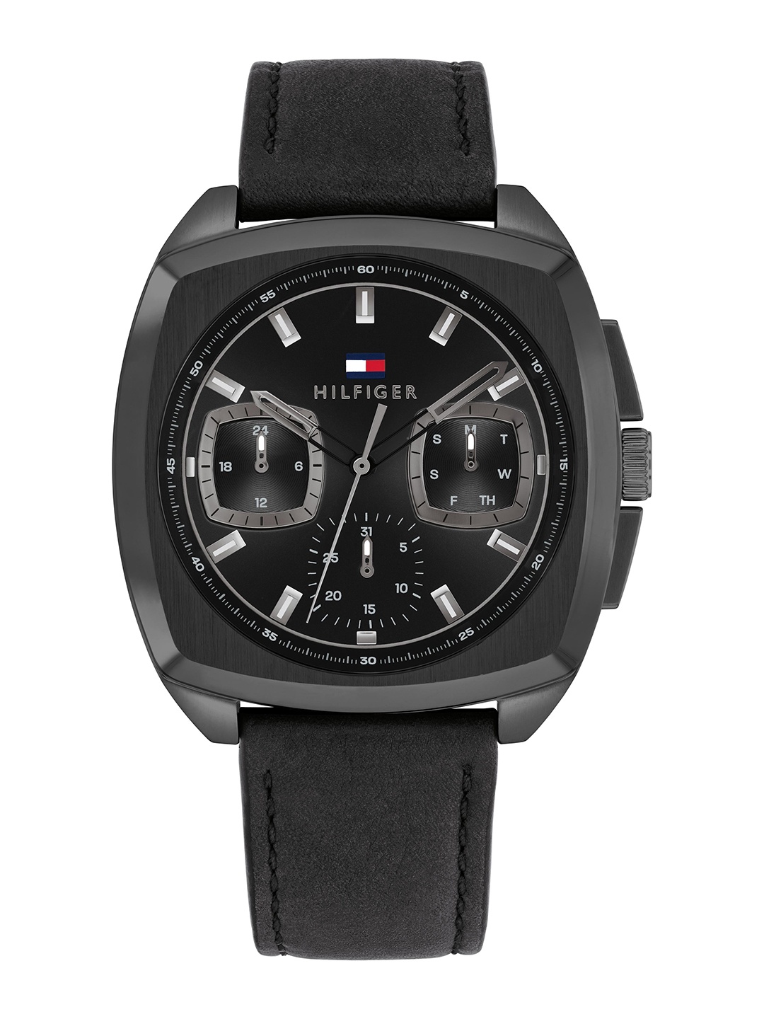 

Tommy Hilfiger Men Dial & Leather Straps Analogue Watch TH1710556, Black