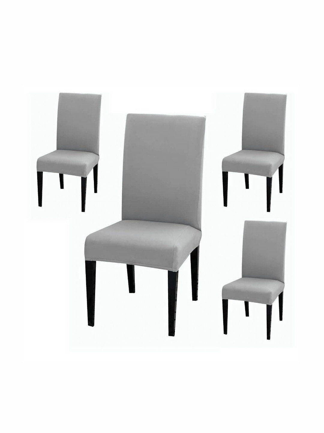 

hargunz Pack Of 4 Grey Chair Covers