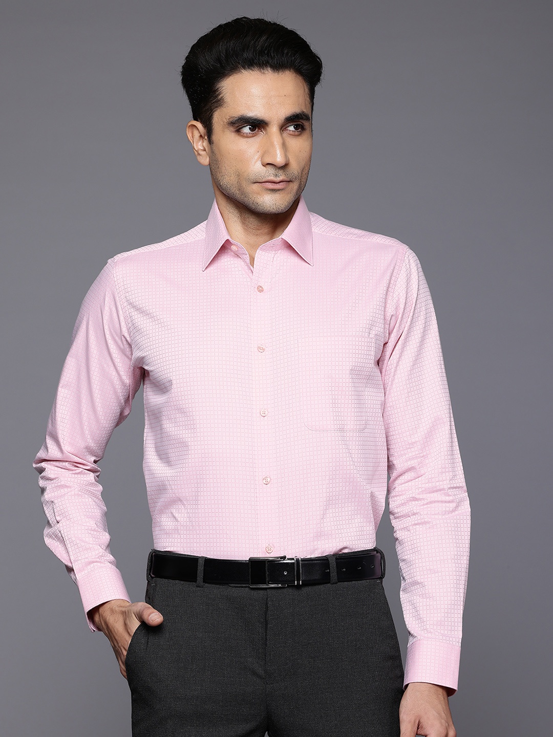 

Raymond Slim Fit Pure Cotton Formal Shirt, Pink