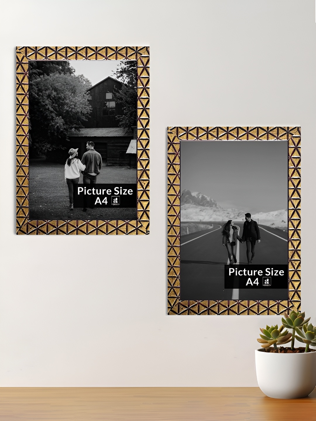

Art Street Brown & Yellow 2 to 4 Pieces Wood Wall Photo Frames