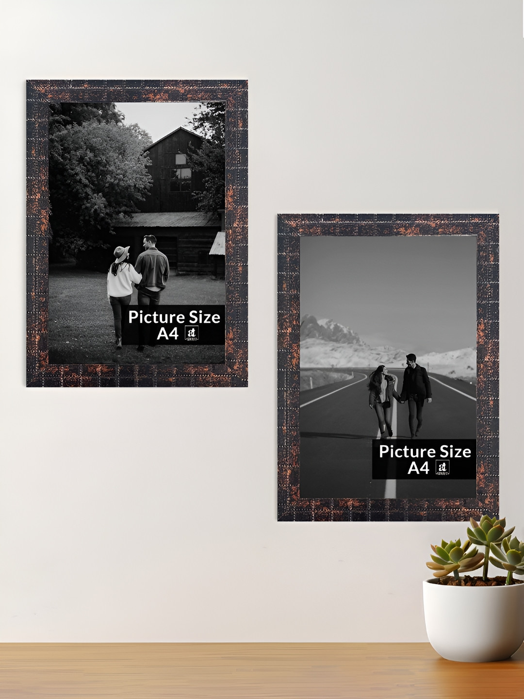 

Art Street Brown 2 to 4 Pieces Wood Wall Photo Frames