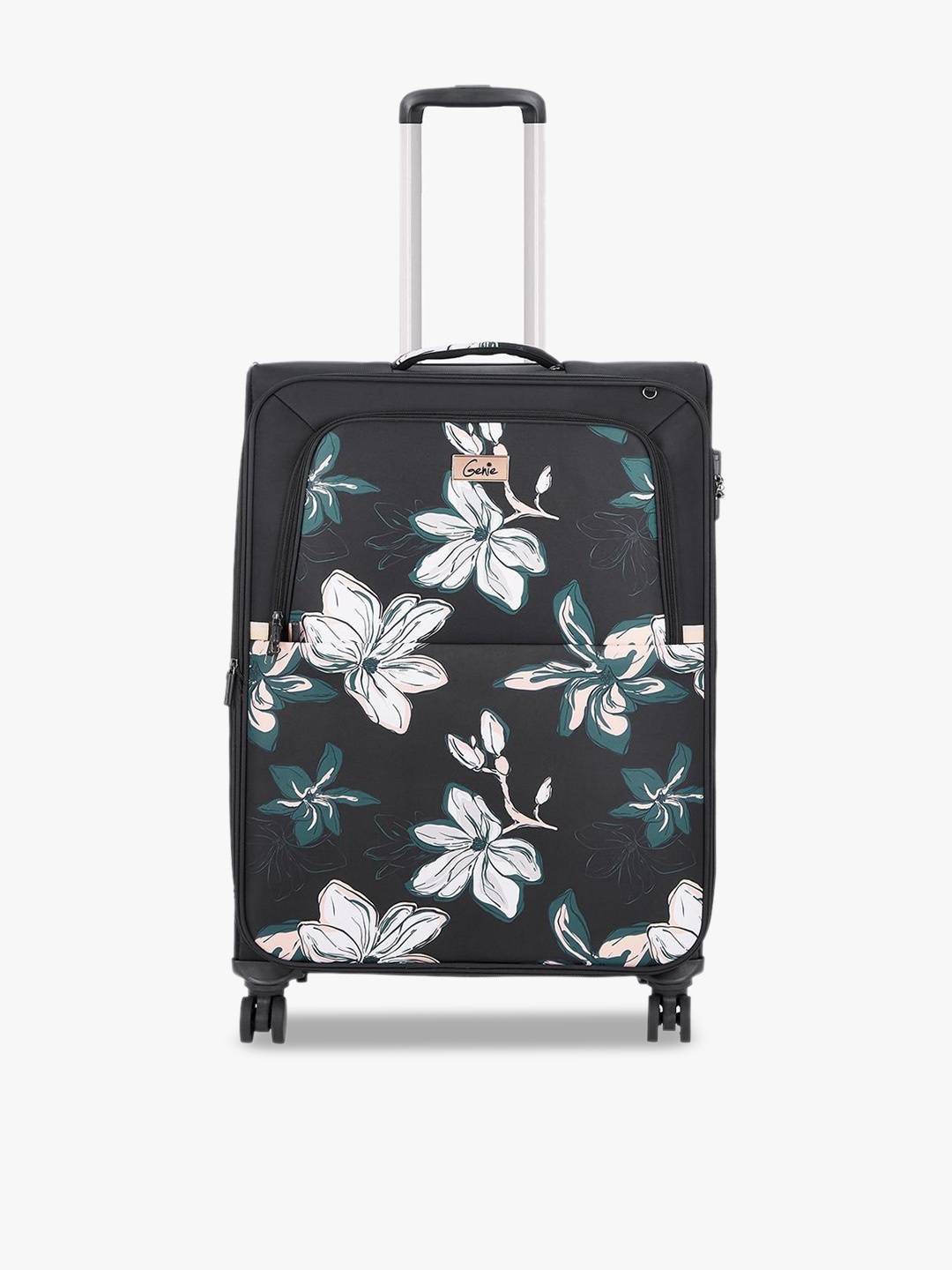 

Genie Lily Black & White Soft Sided Premium Lightweight Trolley Suitcase