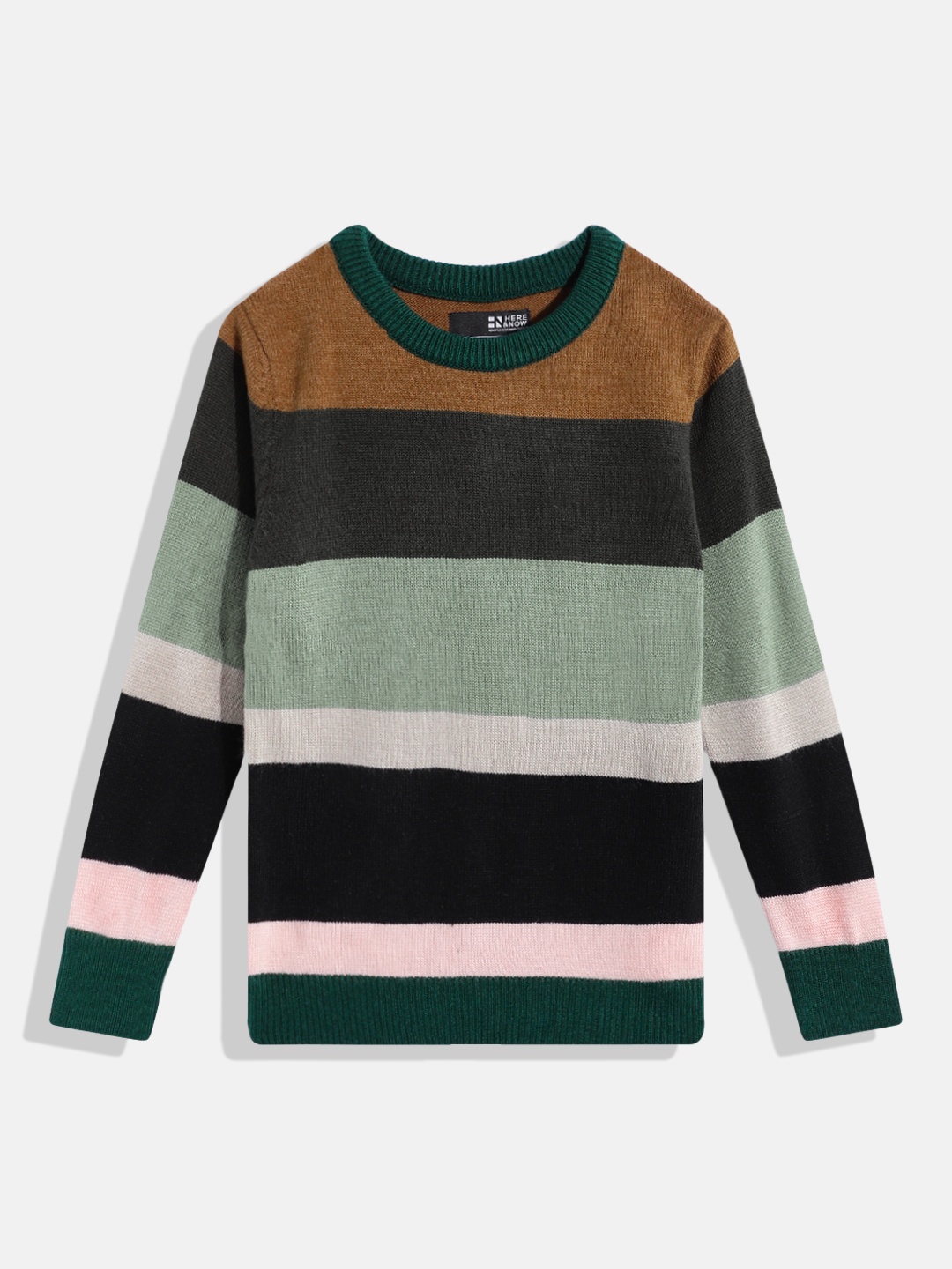 

HERE&NOW Boys Striped Acrylic Pullover, Multi
