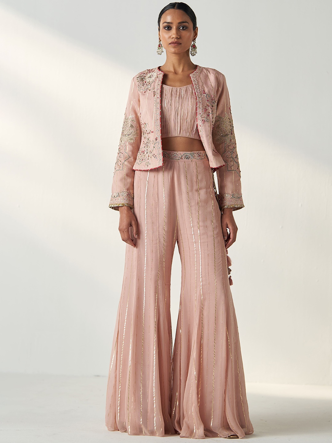 

STUDIO BAGECHAA Embroidered Co-Ords Set, Pink