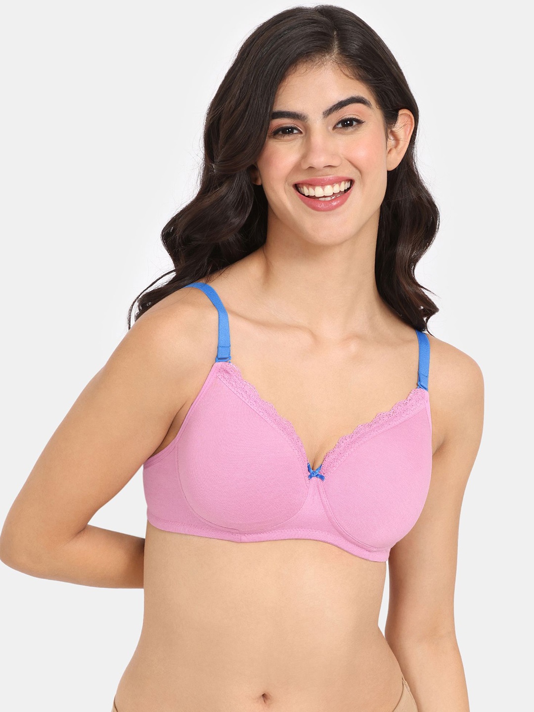 

Rosaline by Zivame Bra Medium Coverage Lightly Padded, Pink