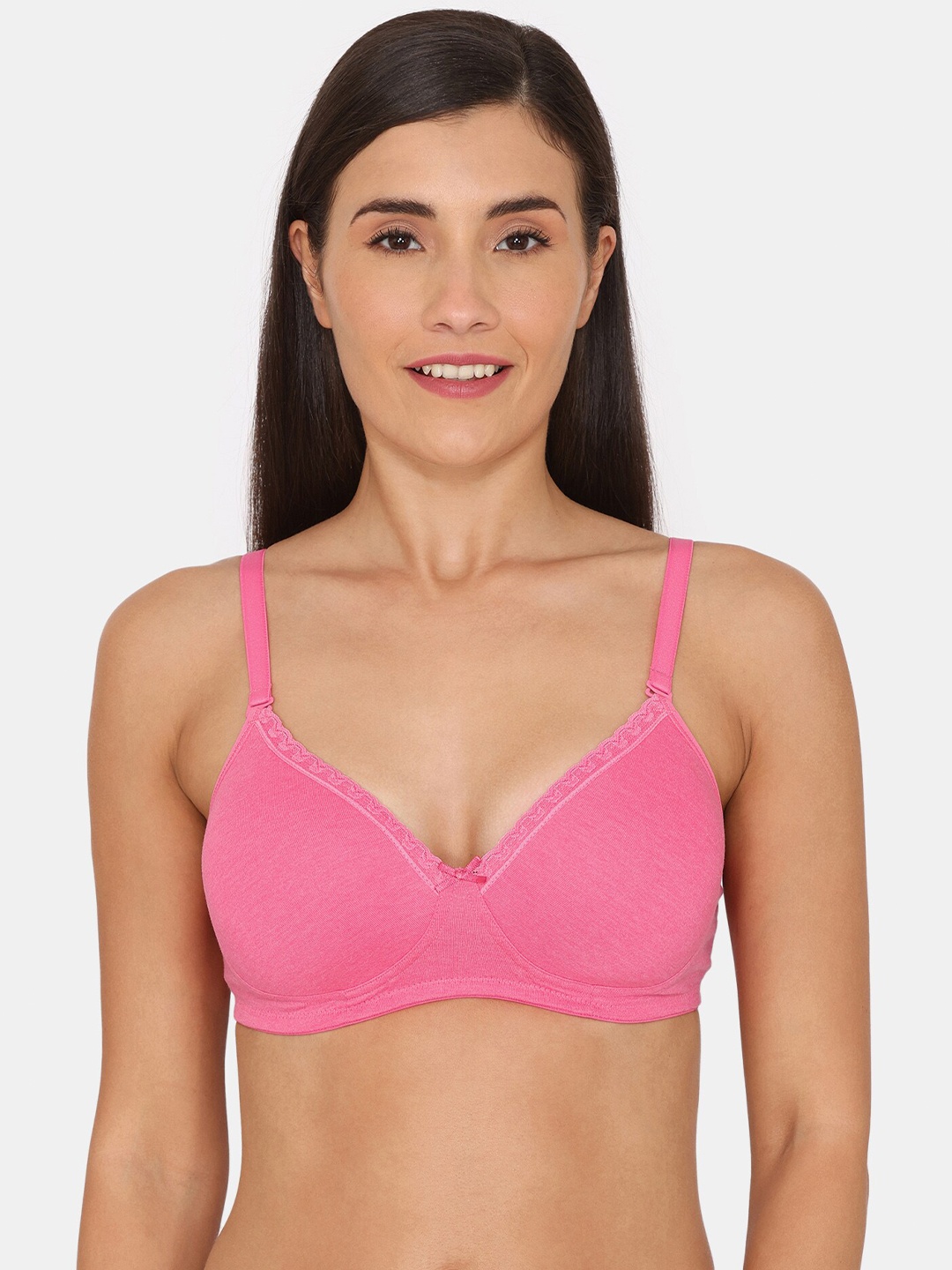 

Rosaline by Zivame Medium Coverage Lightly Padded Bra, Pink