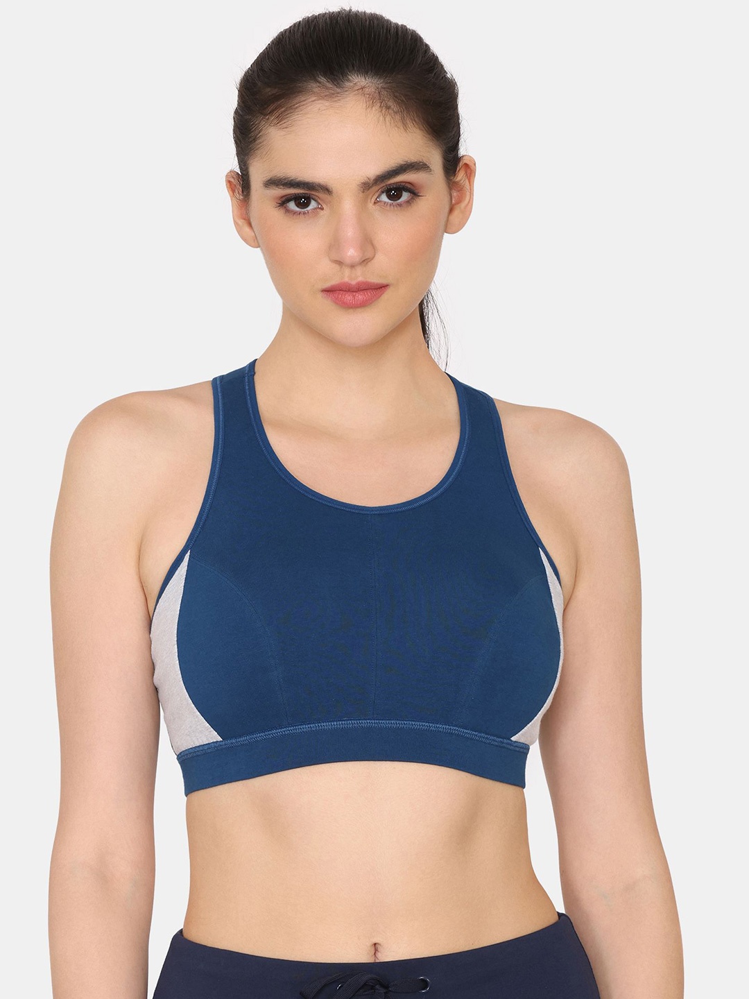 

Rosaline by Zivame Colourblocked Bra Full Coverage, Blue