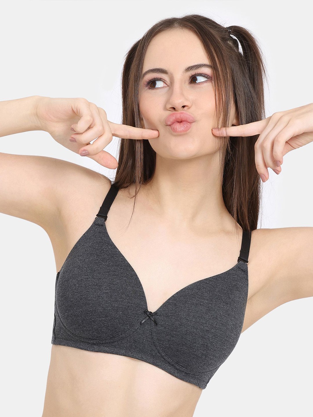 

Rosaline by Zivame Bra Full Coverage Lightly Padded, Black